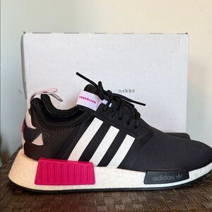 Adidas x marimekko Black and Pink NMD Sneakers